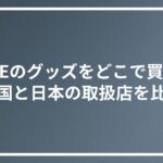 RIIZEのグッズをどこで買う？本国と日本の取扱店を比較